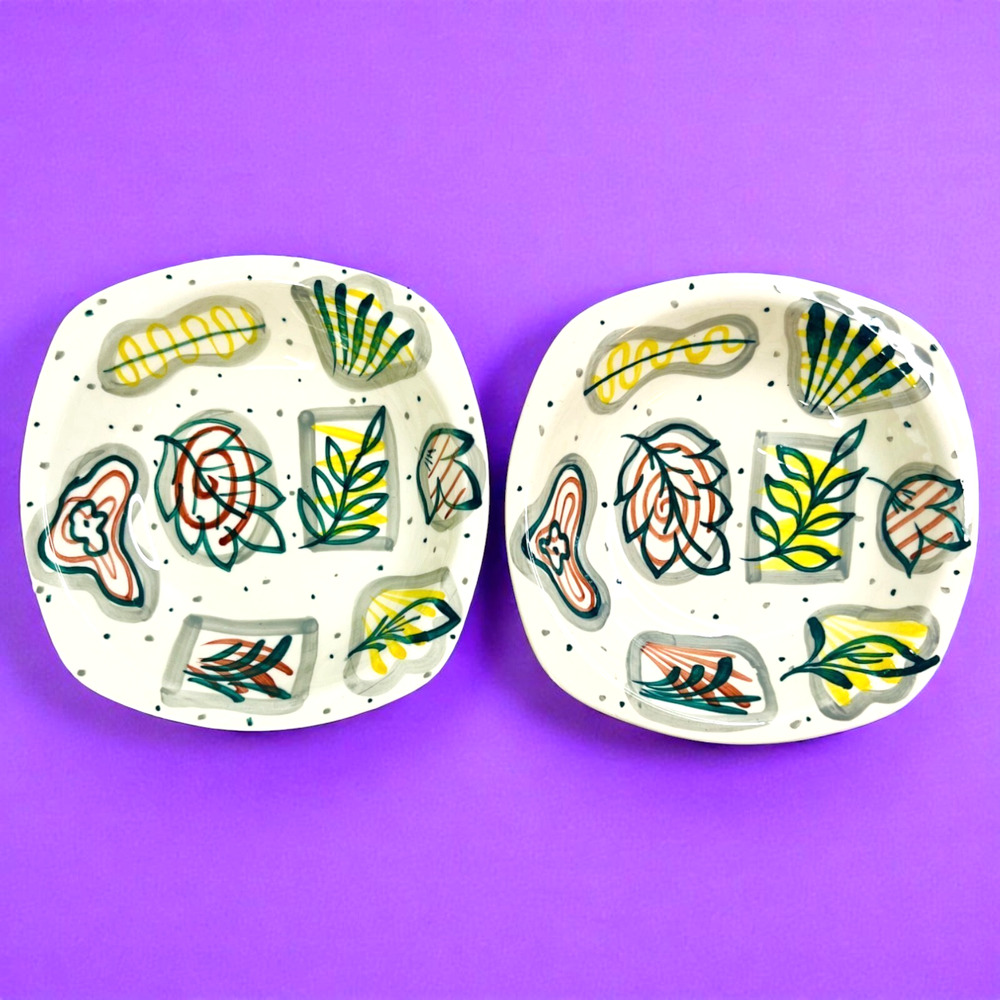 Set of 2 Midwinter Stylecraft Primavera Bowls Cereal Vintage 5" Jessie Tait HTF
